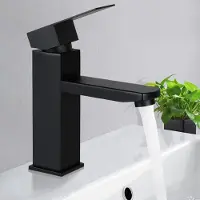 ZMH Grifo para baño, grifo para lavabo, mezclador monomando, grifo de agua fría, grifo de acero inoxidable de alta presión, mezclador de agua fría y caliente, mezclador monomando