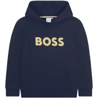 BOSS Sudadera 'Felpa cappuccio blu navy per bambino' azul