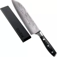 Eden Küchenmesser Eden Classic Damast santoku con protector de cuchillos Eden