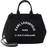 Karl Lagerfeld Bolso de mano negro / blanco