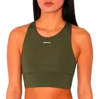 Circle - Ropa de senderismo mujer - Level Up Bra 2.0 Moss para Mujer - Talla S - Caqui