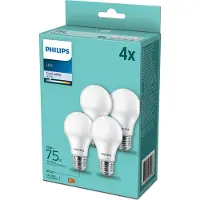 Philips Bombilla Led E27 De 4000k En Paquete De 4 75w