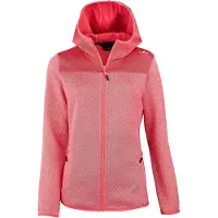 CMP - Women's Jacquard Knit Jacket Fix Hood - Forro polar size 44, fucsia