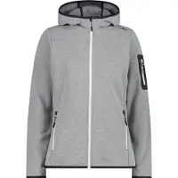 CMP - Women's Jacket Fix Hood with Sleeve Pocket - Forro polar size 48, gris
