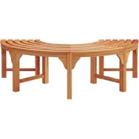 vidaXL Banco Baumbank para 4 personas, 160 x 80 x 45 cm, fabricado en madera de eucalipto maciza