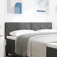 Syfax Panel LED para cabecero, color gris, 160 cm, tejido