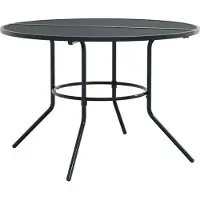 Syfax Mesa de patio redonda de acero gris antracita Ø110x72,5 cm