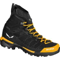 Salewa - Zapatillas de senderismo Hombre - Ortles Light Mid Ptx M Gold/Black - Talla 42,5 - Negro