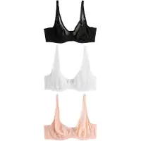 Next Sujetador naranja pastel / negro / blanco