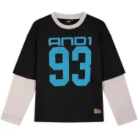 AND1 Camiseta azul / negro / blanco