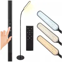 Izoxis Lámpara de pie LED 26885, 180 cm, regulable, con mando a distancia, negra