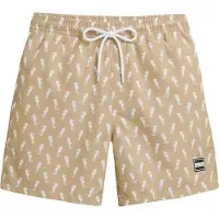 Urban Classics Bermudas beige oscuro / blanco