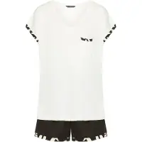 French Connection Pijama ecru / negro