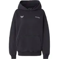 Pegador Sudadera 'Nivelles' negro moteado / blanco