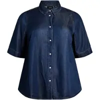 Zizzi Blusa 'Jthilde' azul oscuro