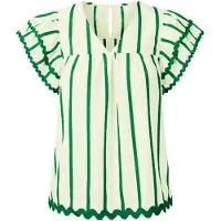 Imily Bela Blusa verde hierba / verde pastel