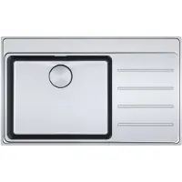 Franke Fregadero de acero inoxidable empotrado Mythos, modelo MYX 211-86 A, con pulsador, apto para encimeras a partir de 60 cm. Código: 127.0642.074.
