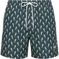 Urban Classics Bermudas verde oscuro / blanco