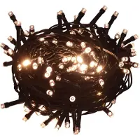 vidaXL Árbol de Navidad artificial con 300 luces LED, base incluida, color verde, 210 cm