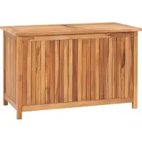 vidaXL Caja de jardín de 90x50x58 cm, madera maciza de teca - Caja de almacenamiento para jardín - Cajas de almacenamiento para jardín - Caja para herramientas - Cajas para herramientas