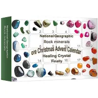 Gistuch Calendario de adviento de piedras curativas con 24 compartimentos, que mejora la creatividad, ideal para Navidad tanto para adultos como para niños