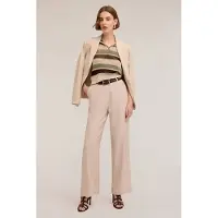 Motivi Palazzo Trousers In Flowing Viscose Blend Fabric Beige Talla: 44 | Pantalones Formales Outlet | Mujer | Marrón