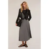 Motivi Pleated Midi Skirt Grey Talla: 44 | Faldas Midi Outlet | Mujer | Gris