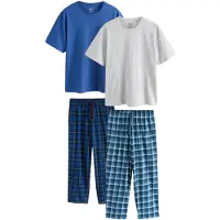 Next Pijama largo navy / azul claro / azul oscuro / gris claro