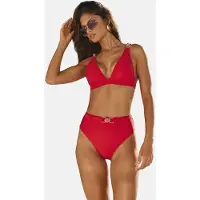Lipsy Top de bikini rojo oscuro