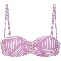 LASCANA Top de bikini lila / blanco