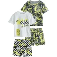 Next Pijama 'Batman' amarillo neón / oliva / negro / blanco