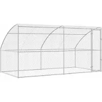 vidaXL : Jaula para perros, 2 unidades, color plateado, 4 x 2 x 2 metros, acero galvanizado