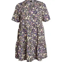 Zizzi Túnica 'VANNI' ecru / verde / lila / negro