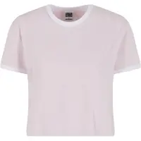 Urban Classics Camiseta rosa claro / blanco