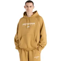 New Balance Sudadera con cremallera 'Trackside' azafrán / blanco