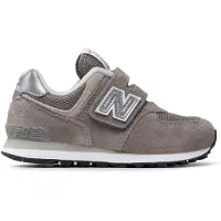 New Balance unisex para niños. PV574V1 Zapatillas de Piel 574 Core Hook & Loop verde (30.5), Plano, Velcro, Casual, moda infantil, New Balan