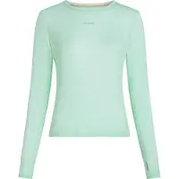 Icebreaker - Women's Merino75 CoolLiteFeatherlight L/S Crewe - Camiseta de manga larga size S, turquesa/verde