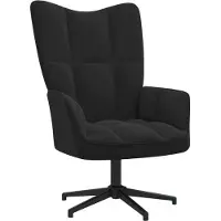 Syfax Sillón de relax de terciopelo negro