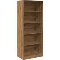 Syfax Armario de madera de ingeniería roble artesanal 80x50x200 cm