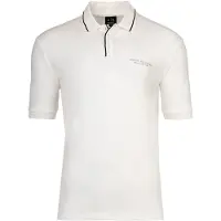 Armani Exchange para hombre. XM001557AF10363U0009 Polo Elástico blanco (L), Casual, Algodón, Manga corta, outlet 202