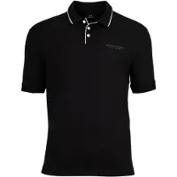 Armani Exchange para hombre. XM001557AF10363UC001 Polo Elástico negro (M), Casual, Algodón, Manga corta, outlet 2026