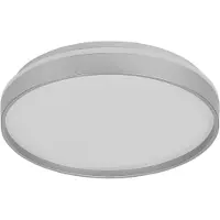 Osram Lámpara de techo LED Orbis Gisela, 385 mm, 24 W, 3000 K (blanco cálido), color plateado, con cuerpo de metal y aro de plástico, IP20