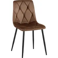BellaFurn Silla de comedor de terciopelo: comodidad lujosa, estructura de metal