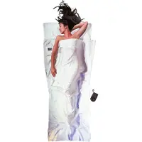 Cocoon - TravelSheet Silk - Saco de dormir de viaje size 220 x 90 cm, blanco/gris