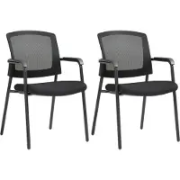 BellaFurn Conjunto de dos sillas para conferencias/comedor: comodidad ergonómica y diseño que ahorra espacio