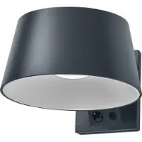 Osram Lámpara de pared solar LED Endura Style Brella, 10,1W, 3000K (blanco cálido), 930 lúmenes, sensor PIR, IP54, autonomía de 18 días