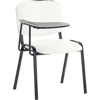 BellaFurn Silla para visitantes con superficie de trabajo plegable: Silla elegante para salas de espera, con un confort de asiento óptimo