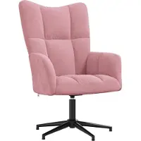 Syfax Sillón reclinable rosa de terciopelo
