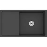 Syfax Fregadero hecho a mano de acero inoxidable negro