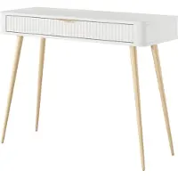 3Xeliving Tocador: Blanco, 100 x 38 x 78 cm.(También se puede indicar: Tocador: Blanco, dimensiones 100 x 38 x 78 cm.)